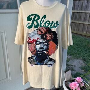 Frost Original Tshirt "Blow" 3D Embroidery tapestry style design Mens 2XL street